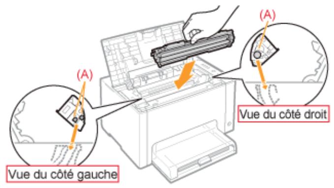 CANON LBP7018C - Installez la cartouche d'encre. - 1