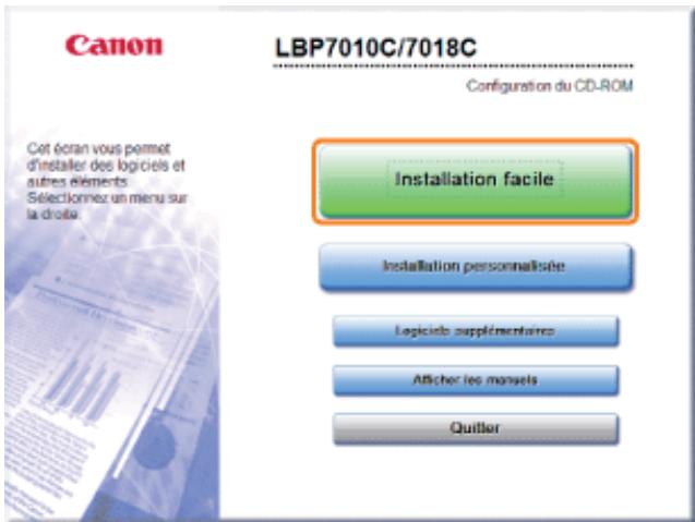 CANON LBP7018C - Si une fenêtre d'assistant s'affiche lors de l'installation automatique par plug-and-play (connexion USB) - 4