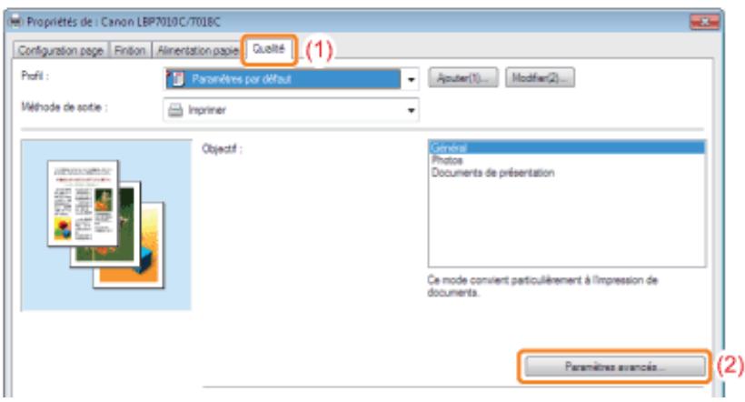 CANON LBP7018C - Exécution d'une impression spécifique pour des données d'impression particulières - 9