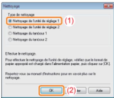 CANON LBP7018C - Si le calibrage n'est pas exécuté automatiquement - 5