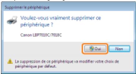 CANON LBP7018C - Si le pilote d'imprimante a été installé par un utilisateur sans privilèges d'administrateur - 1