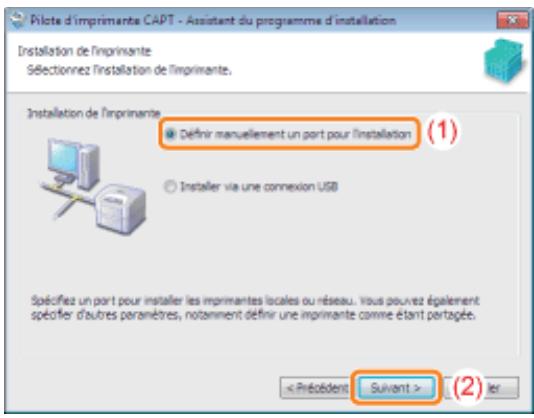 CANON LBP7018C - Sélectionnez la méthode d'installation. - 1