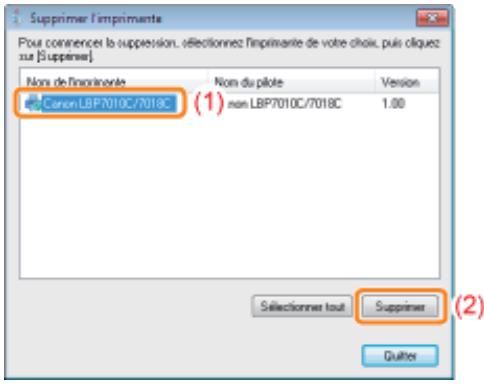 CANON LBP7018C - Si l'écran de choix du pilote d'imprimante s'affiche - 3