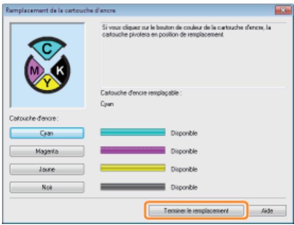 CANON LBP7018C - Cliquez sur le bouton pour que les couleurs voulues se mettent en position de remplacement. - 2