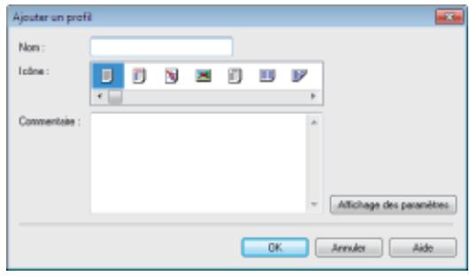 CANON LBP7018C - Spécifiez les informations concernant un profil. - 1