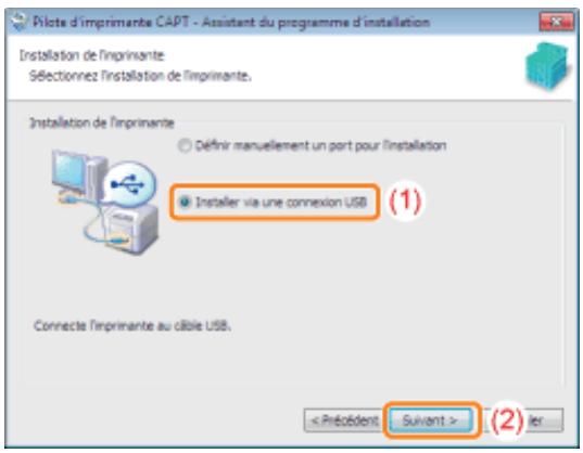 CANON LBP7018C - Sélectionnez la méthode d'installation. - 1