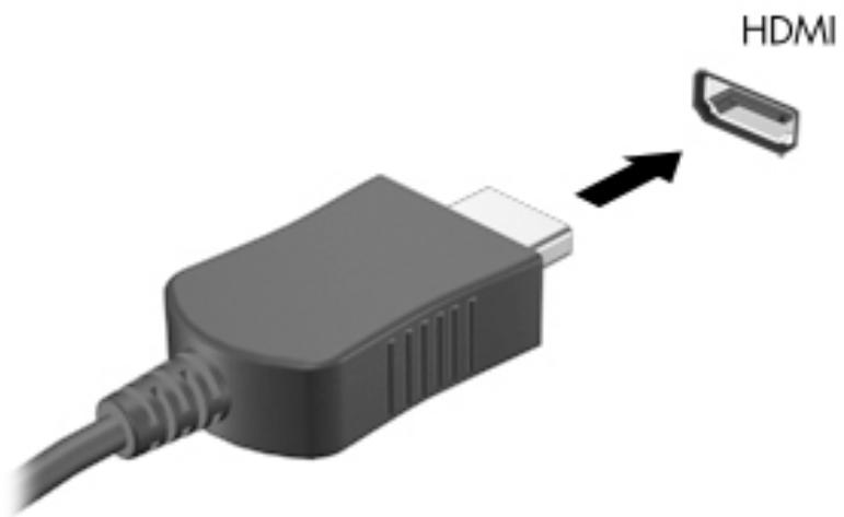 HP NC - Connexion de péripériques video à l'aide d'un cable HDMI (certains produits uniquement) - 3