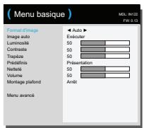 INFOCUS IN122 - Ajuster l'image - 8