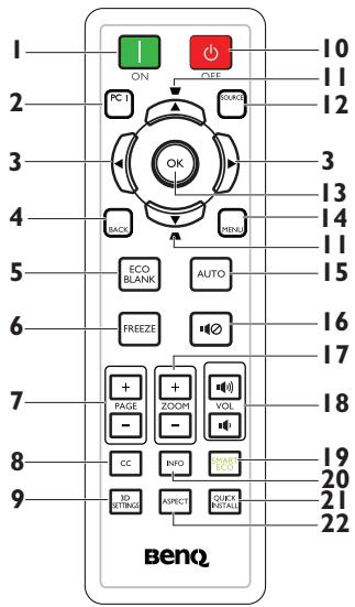 BENQ HCMH5355 - Fixation du projecteur au plafond - 1