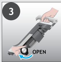 HOOVER HF201H - PULIZIA DEL FILTRO E DEL CONTENITORE RACCOGLIPOLVERE - 3