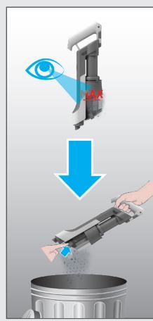 HOOVER HF201H - SVUOTAMENTO DEL CONTENITORE RACCOGLIPOLVERE - 1