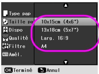 EPSON Stylus Photo R360/390 - Définition des paramètres relatifs au papier et à la disposition - 4