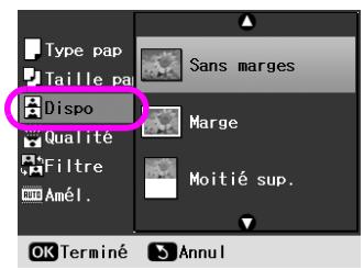 EPSON Stylus Photo R360/390 - Définition des paramètres relatifs au papier et à la disposition - 5