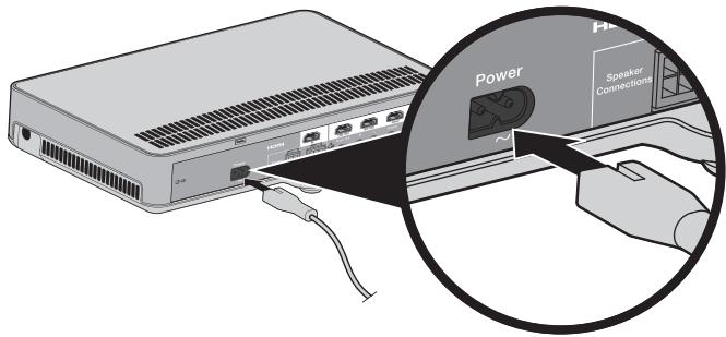 BOSER CINEMATE 220 - Raccordement de la console à la prise secteur - 1