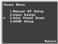PIONEER VSX-330K - Le menu auto power down - 1