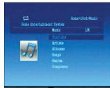 PROLINE MDVD62IP - Menu musique - 1