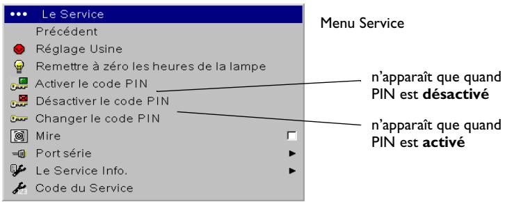 INFOCUS IN35 - Menu paramètres - 7
