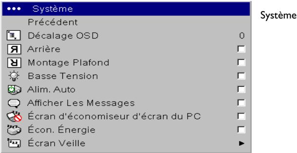 INFOCUS IN35 - Menu paramètres - 4