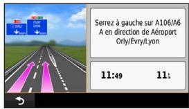GARMIN NUVI 42 LM - Affichage de la prochaine intersection - 1