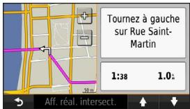 GARMIN NUVI 42 LM - Affichage du prochain changement de direction - 1