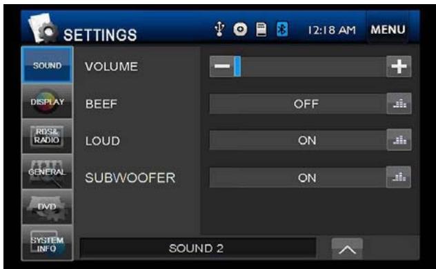 TAKARA CDD 1227 BT - Reglage du son - 2