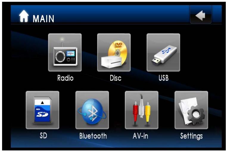 TAKARA CDD 1227 BT - Menu principal - 1
