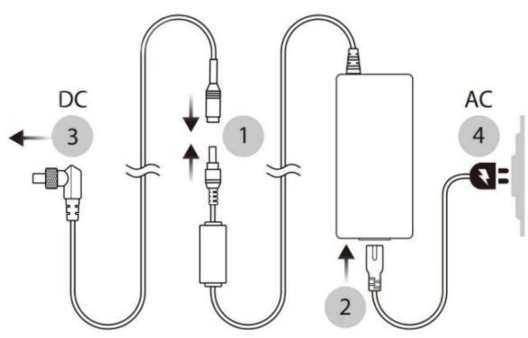 EZICLEAN WINDOBOT - Etape 2. Connecter correctement l'adaptateur et le cordon d'extension DC au ROBOT. - 2