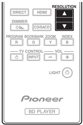 PIONEER BDP-LX58K - Appuyez sur resolution /. - 1