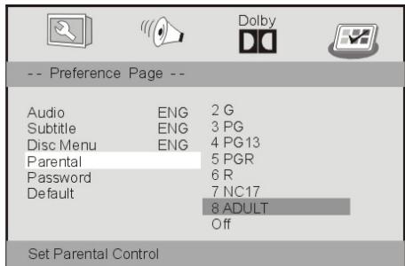 PROLINE DVDP761W - - Parental (contrôle parental) - 1