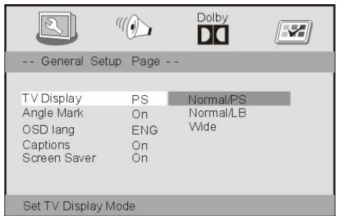 PROLINE DVDP761W - Page de configuration générale (General) - 2