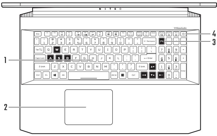 TCL NC - Vue du clavier - 2