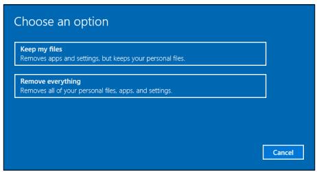TCL NC - Réinitialiser ce PC et conserver mes fichiers - 2