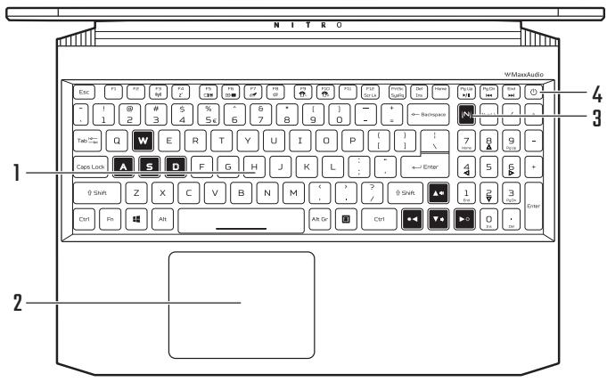 TCL NC - Vue du clavier - 1