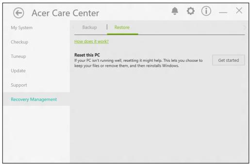 TCL NC - Réinitialiser ce PC et conserver mes fichiers - 1