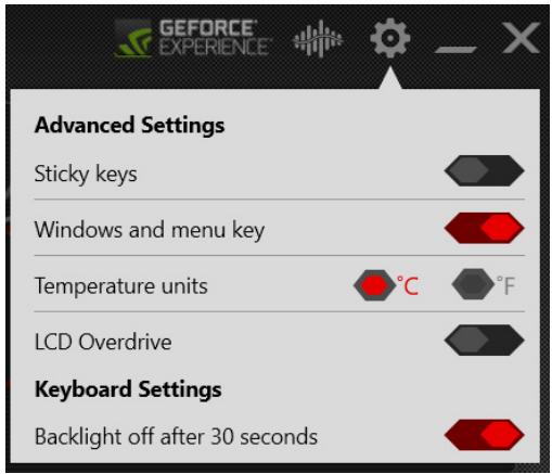 TCL NC - Paramètres de nitrosense et acer trueharmony™ - 1