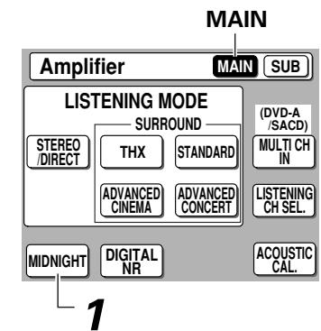 PIONEER VSA-AX10AI - Mode d'écoute MIDNIGHT - 1
