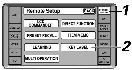 PIONEER VSA-AX10AI - Édition du nom des touches (KEY LABEL) - 1
