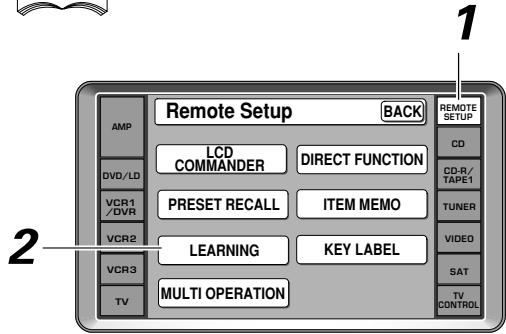 PIONEER VSA-AX10AI - Pour programmer les signaux depuis d'autres télécommandes (mode learning) - 1