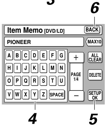 PIONEER VSA-AX10AI - Édition du nom des écrans de la télécommande (ITEM mémo) - 3
