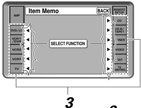 PIONEER VSA-AX10AI - Édition du nom des écrans de la télécommande (ITEM mémo) - 2