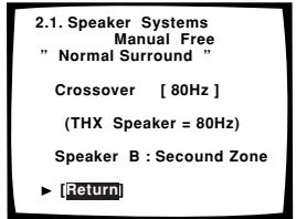 PIONEER VSA-AX10AI - Utilisez les touches pour désirer une fréquence de coupure parmi 50HZ, 80HZ, 100HZ, 150HZ ou 200HZ. - 1