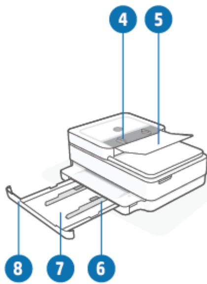 HP ENVY PRO 6432E - Vue de dessus et vue avant - 3
