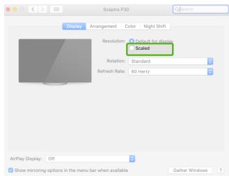 MOBILE PIXELS 101-1006P04 - Modifier les paramètres d'affichage pour ajuster la taille du contenu sous mac OS - 3