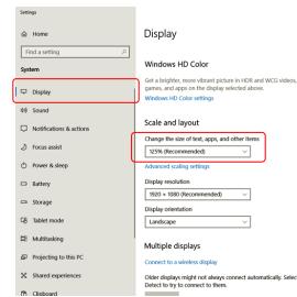 MOBILE PIXELS 101-1006P04 - Modifier les paramètres d'affichage pour ajuster la taille du contenu sous windows - 2