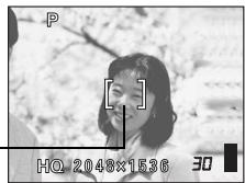 OLYMPUS Stylus 300/400 - Position the AF target mark on the subject you want to focus on. - 1