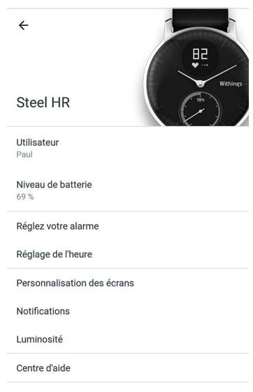 WITHINGS STEEL HR 36 mm - Réglage des aiguilles - 2