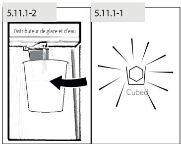 HAIER HSR3918FIPW - Comment obtenir des glaçons via le distributeur - 1