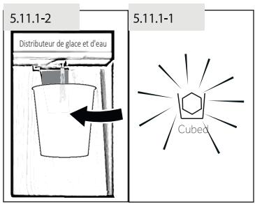 HAIER HSR3918FIPW - Comment obtenir des glaçons via le distributeur - 1