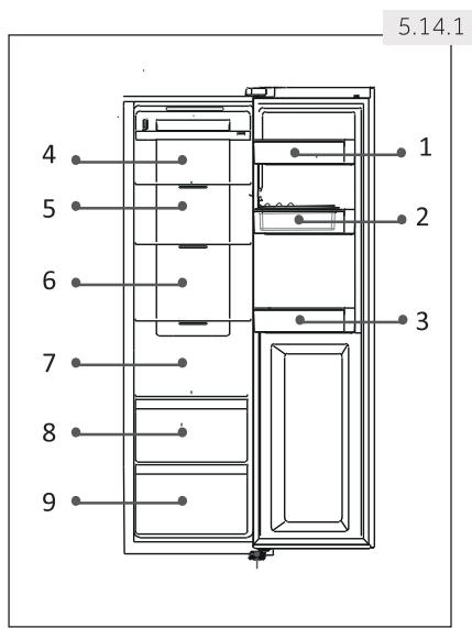 HAIER HSR3918FIPW - Stockage dans le compartiment réfrigerateur - 1