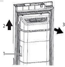 HAIER HSR3918FIPW - Rimozione del contentatore del ghiaccio (Fig. 7.4.2) - 1